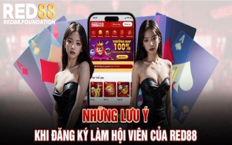 Lưu ý khi đi tiến hành đăng ký nhà cái Red88 